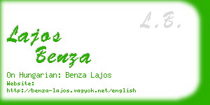 lajos benza business card